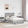 vidaXL Bettrahmen Graues Sonoma 135 x 190 cm Holzwerkstoff 3409663 Bild 3