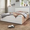 Doppelbett 160x200 cm mit Schubladen und Lattenrost, Eiche/Weiß Bild 5