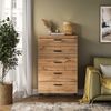 Kommode Amber Eiche Wotan 80 x 127.6 cm mit 5 Schubladen Vicco Bild 3