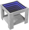LED-Couchtisch, Sofatisch Betongrau 53x53x45 cm Holzwerkstoff Bild 3