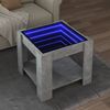 LED-Couchtisch, Sofatisch Betongrau 53x53x45 cm Holzwerkstoff Bild 2