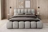 Polsterbett Bett AURELIA 140x200cm Komplettset in Stoff Aprodite Grau Bild 2