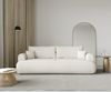 Selsey 'Ovo' 3-Sitzer Schlafsofa mit Bettkasten, Chenille-Bezug, creme, 250 cm ca. 92 x 250 x 110 cm Bild 2