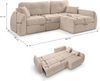 Ecksofa (B/H/T: 255x107x155 cm) in Beige Bild 5