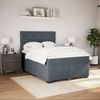 vidaXL Boxspringbett mit Matratze Dunkelgrau 140x200 cm Samt 3290937 Bild 3