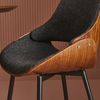 Signature 'MANNIX' Stuhl mit Walnuss-Finish und grauem Stoffsitz - H78 cm - Grau Bild 5