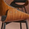 Signature 'MANNIX' Stuhl mit Walnuss-Finish und grauem Stoffsitz - H78 cm - Grau Bild 4