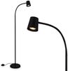 BRILONER – Stehlampe als Deko im Wohnzimmer und Leselampe, Schwenkbare Lampe, Wohnzimmerlampe, Fußtaster, Indirekte Beleuchtung, Schwarz Bild 4