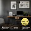 BRILONER – Stehlampe als Deko im Wohnzimmer und Leselampe, Schwenkbare Lampe, Wohnzimmerlampe, Fußtaster, Indirekte Beleuchtung, Schwarz Bild 2