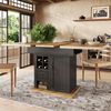 Esstisch 110-140x80x75 cm, ausziehbar beidseitig, MDF mit Metallgriffen und Stauraum Bild 4