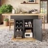 Esstisch 110-140x80x75 cm, ausziehbar beidseitig, MDF mit Metallgriffen und Stauraum Bild 2