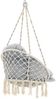 Songmics Hängesessel, Hängeschaukel, Hängestuhl, dickes Kissen, skandinavischer Stil, Wohnzimmer, Terrasse, Garten, Balkon, bis 120 kg belastbar, Zubehör inklusive, cremeweiß-taubengrau GDC042G01V2 Bild 3
