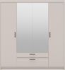 AX LIVING Beige Kleiderschrank mit Spiegel Storicos 4T 176,3cm breit Bild 2