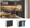 Küchenunterschrank R-Line Anthrazit Landhaus 80 cm ohne Arbeitsplatte Vicco Bild 2