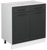 Küchenunterschrank R-Line Anthrazit Landhaus 80 cm ohne Arbeitsplatte Vicco Bild 4