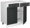 Küchenunterschrank R-Line Anthrazit Landhaus 80 cm ohne Arbeitsplatte Vicco Bild 3
