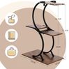Todeco Pflanzenregal indoor, 5 Etagen Pflanzenständer aus Metall, Mehrstöckig Blumenständer für Indoor Outdoor Garten Balkon Deko Bild 5
