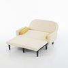 Loveseat-Sofa, Für Wohnzimmer als Daybed und Relaxsessel mit Stauraum, Cord, Elfenbeinfarben Bild 3