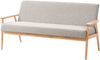 Sofa 3-Sitzer ESRUM Stoff Hellbraun Grau Bild 4