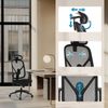 hjh OFFICE Bürostuhl ergonomisch RALOO ECO Netz Drehstuhl mit Verstellbarer Kopf- und Lordosenstütze, Sitz gepolstert, Schwarz Bild 3