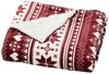 Wohndecke, CEPEWA, Rot / Weiß gemustert, aus Polyester, 125 x 150 cm, Fleece Bild 3