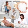 Amilian Stillkissen XXL 170 cm - Schwangerschaftskissen & Seitenschläferkissen mit Bezug, - Lagerungskissen - Nursing Pillow - Pregnancy Pillow, mit Füllung, Schlafkissen für Seitenlage - Körperkissen Bild 4