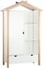Schrank Kleiderschrank in Weiß mit Türe, Schublade und Fächer Bild 2