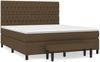 vidaXL Boxspringbett mit Matratze Dunkelbraun 180x200 cm Stoff, Härtegrad: H2 [3136856] Bild 2