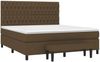 vidaXL Boxspringbett mit Matratze Dunkelbraun 180x200 cm Stoff, Härtegrad: H2 [3136856] Bild 3
