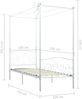 vidaXL Himmelbett-Gestell Weiß Metall 100x200 cm [284469] Bild 5