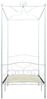 vidaXL Himmelbett-Gestell Weiß Metall 100x200 cm [284469] Bild 3