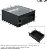 Couchtisch 70 x 70 x 35 cm, schwarz, mit 2 Schubladen, gehärteter Glasplatte und LED-Lichtleiste Bild 5