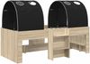 vidaXL Bett mit Tunnel 3 Stk. Sonoma und Schwarz Holzwerkstoff 3423580 Bild 3
