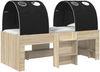 vidaXL Bett mit Tunnel 3 Stk. Sonoma und Schwarz Holzwerkstoff 3423580 Bild 2