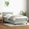 vidaXL Boxspringbett mit Matratze & LED Hellgrau 80x210 cm Samt 3317049 Bild 4