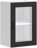 vidaXL Küchen-Hängeschrank mit Glastür Porto Schwarz 854008 Bild 2
