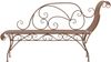 CLP Gartenbank aus Eisen Karma romantische Recamiere im Jugendstil bis 160 kg,antik braun Bild 5