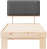 vidaXL Bettgestell mit gepolstertem Kopfteil Dunkelgrau 90 x 190 cm 877315 Bild 5