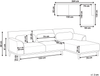 Ecksofa SIMOS Cord Helles Beige Linksseitig Bild 2