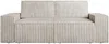 Vente-unique - AMELIA Sofa SamtStoff Beige - B 95 cm x H 85 cm x L 210 cm Bild 3
