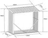 Vente-unique - DERWOOD Gartenhaus Metall Grau - B 67 cm x H 135 cm x L 170 cm Bild 4