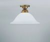 Berliner Messinglampen Deckenleuchte, Ø 30x18 cm, Glas opalweiß / Messing, E27 - ohne Leuchtmittel Bild 1