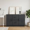 vidaXL Sideboard Schwarz 89 x 34,5 x 57 cm Holzwerkstoff 895346 Bild 4