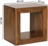 Standregal Massivholz Sheesham 44cm hoch Cube Regal Design Holzregal Naturprodukt Beistelltisch Landhausstil Bild 4