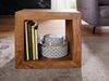 Standregal Massivholz Sheesham 44cm hoch Cube Regal Design Holzregal Naturprodukt Beistelltisch Landhausstil Bild 5