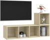 vidaXL 2-tlg. TV-Schrank-Set Sonoma-Eiche Spanplatte [3079802] Bild 3