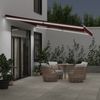 vidaXL Markise Manuell mit LED Weinrot 500x350 cm 3214991 Bild 3