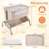 COSTWAY Beistellbett, Stubenwagen, 7 Fach höhenverstellbar, Babybett Bild 3