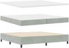 vidaXL Boxspringbett mit LED-Lichtleisten Hellgrau 200 x 200 cm Samt 3343886 Bild 3