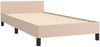 Einzelbett, Polsterbett mit Kopfteil Kunstleder Cappuccino-braun 100x200 cm Bild 5
